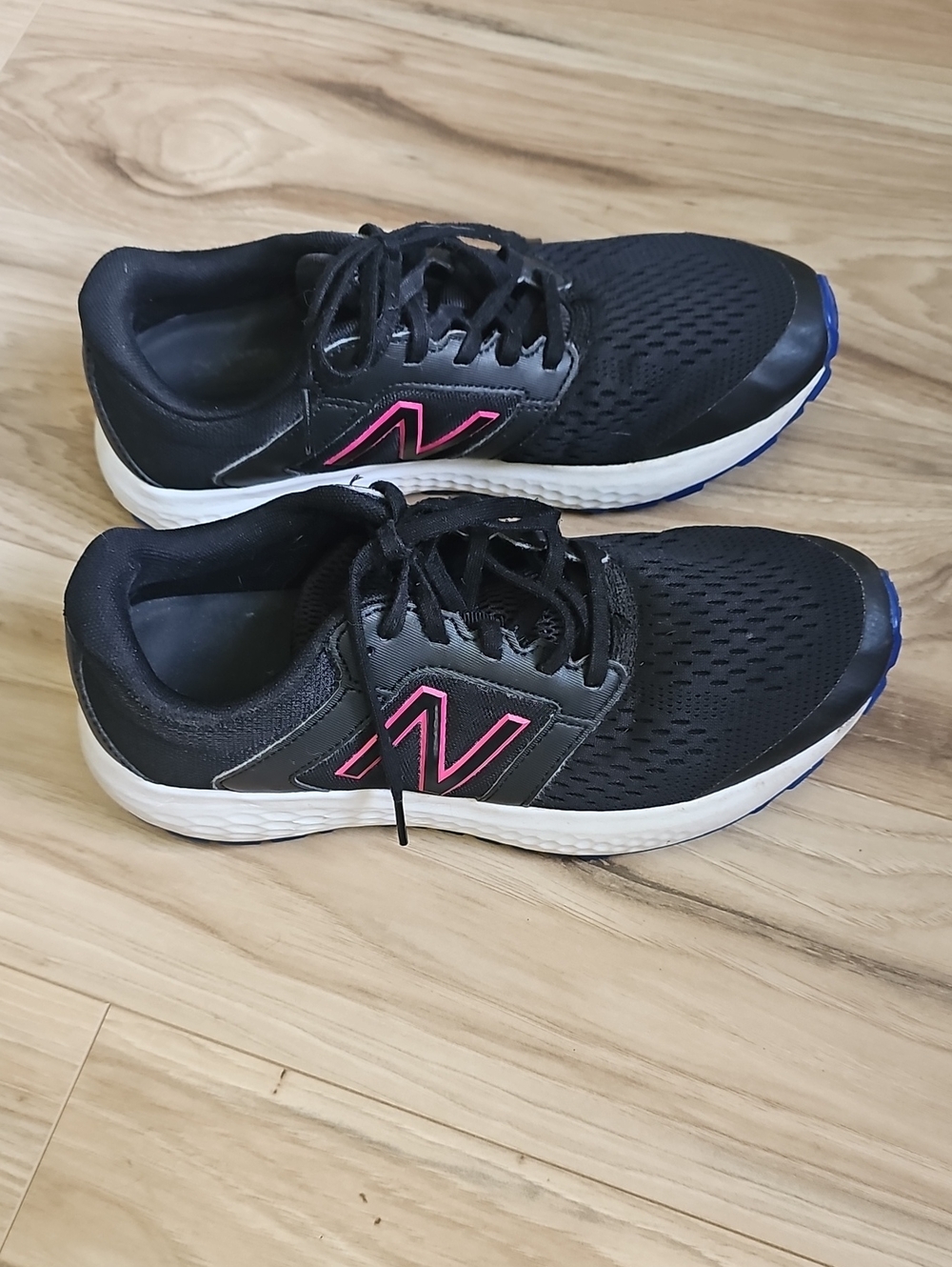 New Balance Women's Comfort Ride Black Athletic Sneakers with Pink Accent
